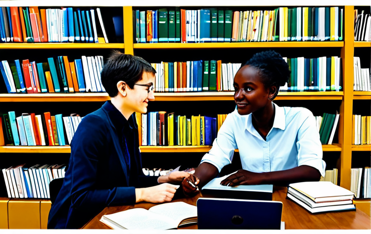 스토리텔러가 참여한 글로벌 스토리 프로젝트 - Collaborative Storytelling**

"Two authors, one from Kenya, one from Canada, sitting at a table lade...