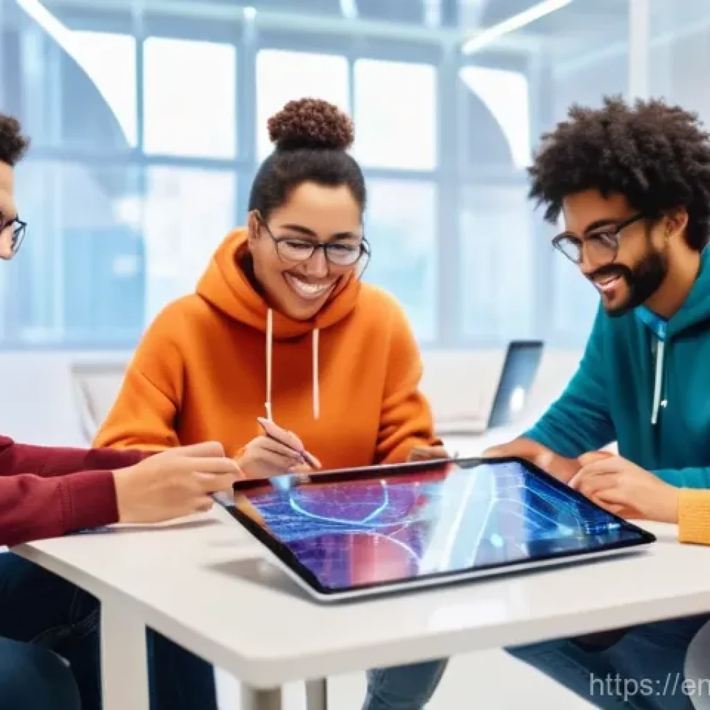 스토리텔러의 글로벌 네트워킹 기회 - **Global Storytelling Collaboration:** A vibrant, eye-level, wide-angle shot of a diverse group of y...