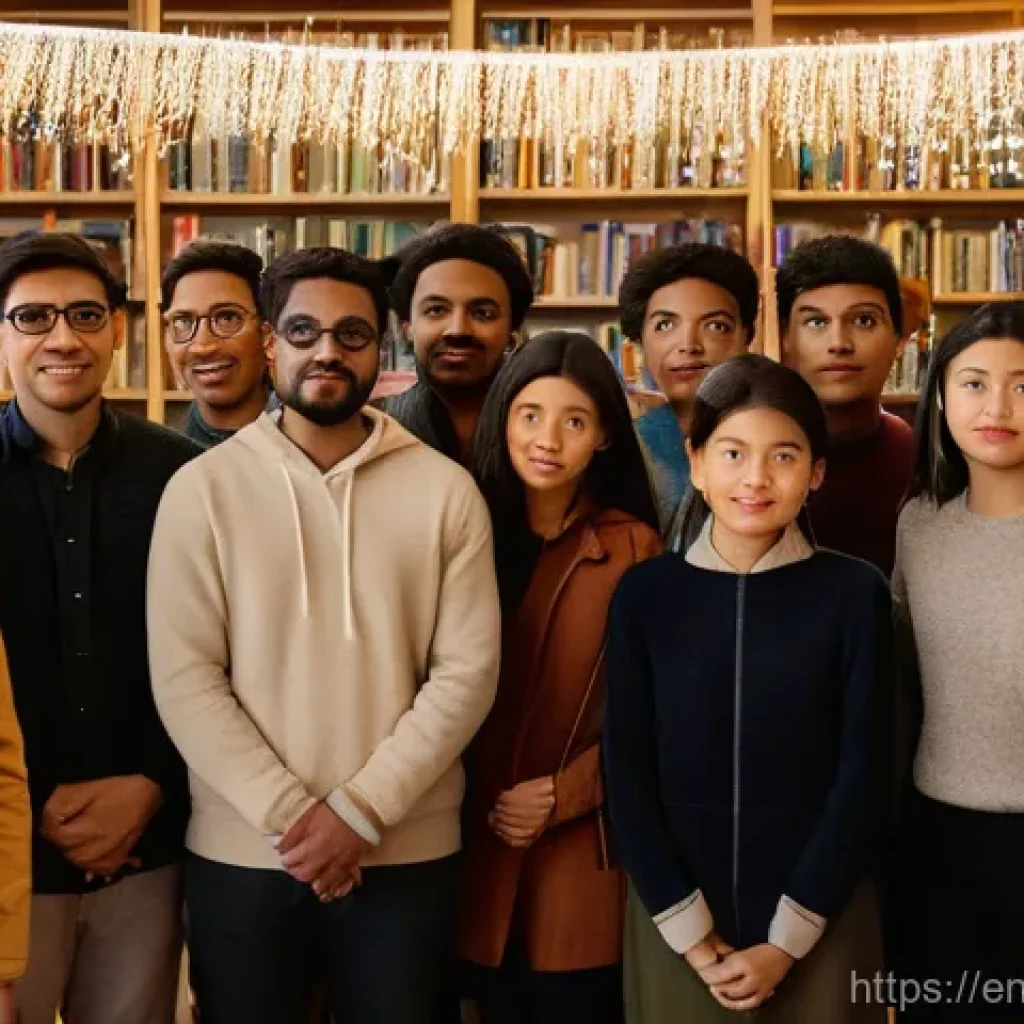 스토리텔러와 문화적 이야기의 중요성 - **Prompt:** A diverse group of individuals from various cultural backgrounds, each looking thoughtfu...