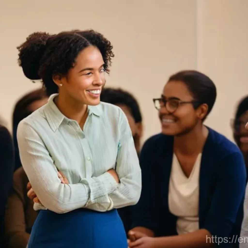 스토리텔러 실기 시험의 주요 평가 요소와 전략 분석과 연구 - **Prompt 1: The Heartfelt Connection**
    "A diverse group of adults and teenagers gathered in a wa...