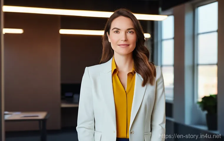 스토리텔러가 작성한 최고의 업무일기 사례 - **Prompt: The Eureka Moment in Professional Growth**
    "A vibrant, dynamic shot of a mid-career pr...