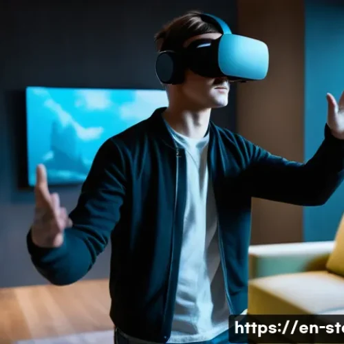 스토리텔러와 관련된 최신 기술 도입 사례 - **Immersive VR Fantasy Experience:** A young adult, appearing male or female, dressed in contemporar...