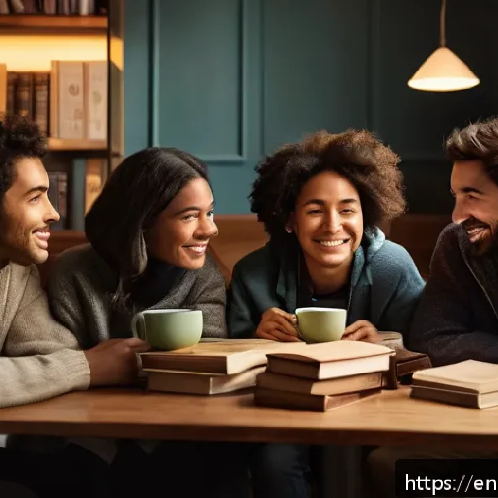 스토리텔러가 중요하게 생각해야 할 고객 니즈 - A diverse group of people sitting together in a cozy, warmly lit room, deeply engaged in storytellin...